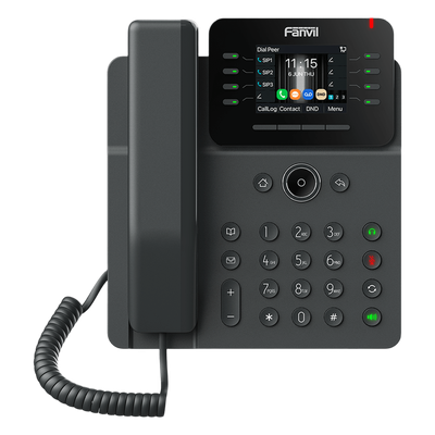 Teléfono IP Empresarial / 12 Líneas SIP / Pantalla Color 2.8″ HD 320×240 / Audio HD G.722 y Opus / Conferencia 6 Vías / Bluetooth 5.4 / PoE 802.3af / Gigabit