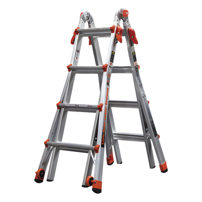 Escalera Multi-Posiciones de 5.18 m (17′) para Superficies Inclinadas  (SKU 15417-001).