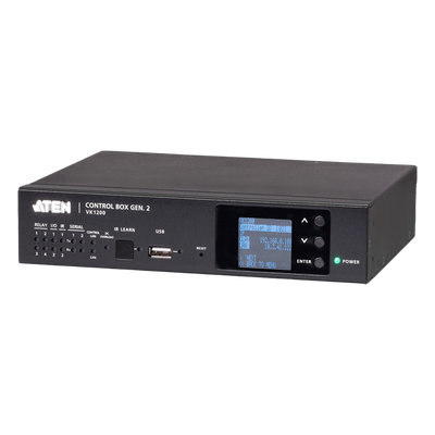 Sistema de control ATEN| Caja de control compacta Gen. 2 | CPU de cuatro núcleos | 2/1 GB de memoria | Monitor LCD | LAN doble y aislada