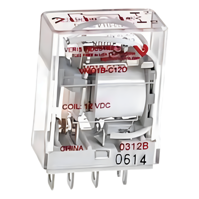Relevador electromecánico SPDT de 15 A para montaje en socket o riel DIN, bobina de 24 V CA para sistemas BMS