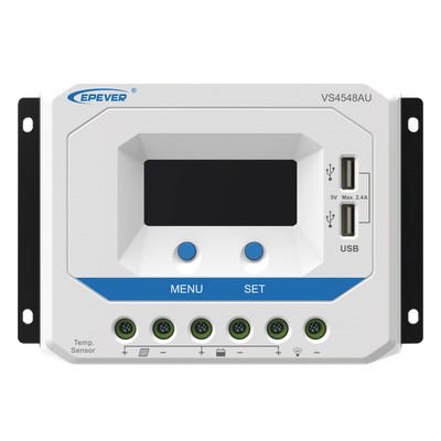 Controlador Solar de Carga PWM 12/24/36/48 V 45 A, Salida USB, con Display
