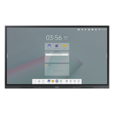 Pantalla Interactiva 86″ / Resolución 4K UHD (3840×2160) / Táctil IR 40 Puntos / Brillo 400 nits / Android 13 / WiFi y Bluetooth / Compatible VESA 800×600