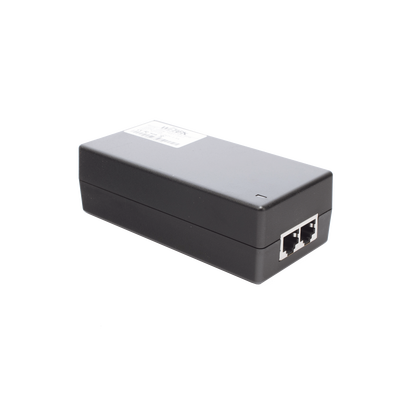Inyector Hi-PoE 60 W Gigabit / Alimenta Equipos PoE 802.3 af Hasta 15W – PoE at Hasta 30W – PoE bt Hasta 60W / Instalación Para Interior / Alcance de Hasta 100 metros / Plug and Play / No se Necesita Configurar