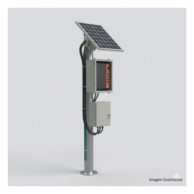 Kit Solar Witek de 28 W con 5 Puertos PoE 802.3 af y PoE Pasivo 24 V para alimentar Camaras IP y un Enlace Punto a Punto en 24 Vcc