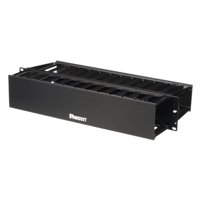 Organizador de Cables Horizontal PatchLink, Doble (Frontal y Posterior), Para Rack de 19in, 2UR