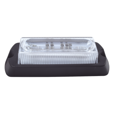 Luz Auxiliar Ultra Brillante X13 de 4 LEDs, color Rojo, con mica transparente.