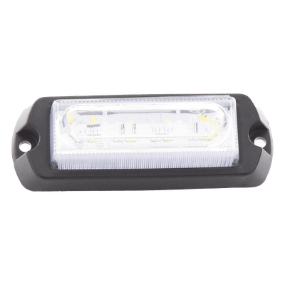 Luz Auxiliar Ultra Brillante de 8 LED, color Ámbar / Claro , con mica transparente.