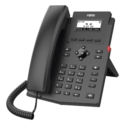 Teléfono IP WiFi empresarial para 2 líneas SIP con pantalla LCD, Códec Opus, conferencia de 6 vías.