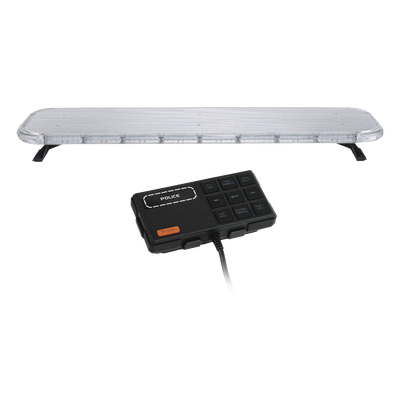 Barra de luces LED de 46″ Rojo/Azul/Ambar , De 132 LEDs, Controlador Incluido, Ideal para Equipar Unidades de Seguridad Publica