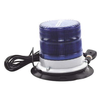 Baliza led pulso, 12-24vdc, 11 patrones de flash, montaje de imán de vacío, azul