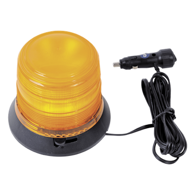Burbuja Brillante de 6 LEDs, Color Ámbar con Montaje Magnético