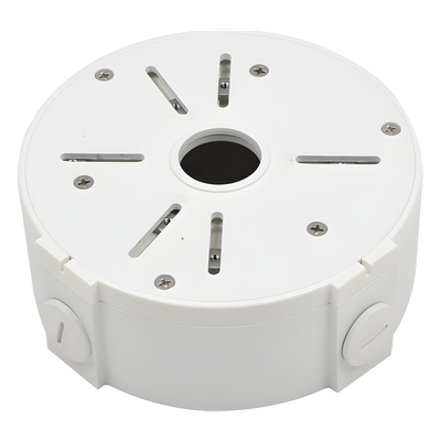 Caja de Conexiones Universal / Uso en Interior / Fabricada en Metal / Color Blanco / Uso en Bala – Domo – Turret