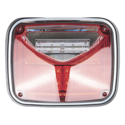Luz de advertencia de 8 X 6″, Color Rojo, Con Luz de Trabajo Clara, Ideal para Ambulancias