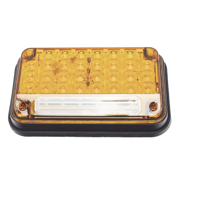 Luz de Advertencia de 7X4″, Color Ambar, Con Luz de Trabajo, Ideal para Ambulancias