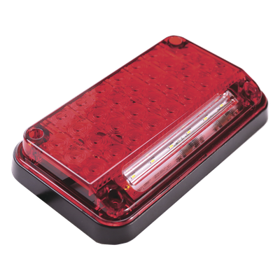 Luz de Advertencia de 7X4″, Color Rojo, Con Luz de Trabajo, Ideal para Ambulancias