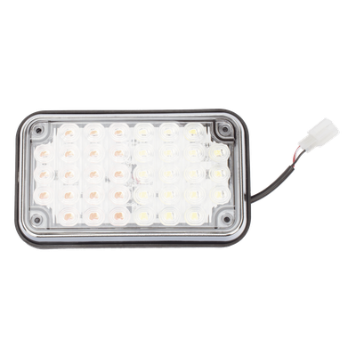 Luz de Advertencia de 6X4″, Bicolor Rojo/Claro, Ideal para Ambulancias