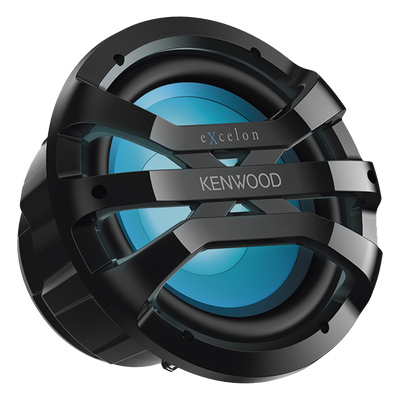Subwoofer excelon motorsport de 10″ fabricado en rejilla color negro, cuenta con iluminación Led ajustable vía RF