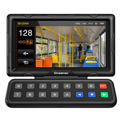 Panel de control dáctilar multifuncional con monitor de 7″ para MDVR móvil Streamax