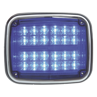 Luz de advertencia de 8 X 6″, Color Azul, SAE, IP67, Ideal para Ambulancias