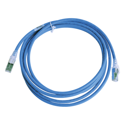 Patch Cord Z-MAX Cat6A S/FTP, CM/LS0H, 3.05 Metros (10 Pies), Color Azul, Versión Bulk (Sin Empaque Individual)