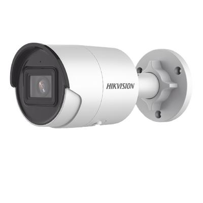 Bala IP 4 Megapixel / Lente 2.8 mm / 40 mts IR EXIR / Exterior IP67 / WDR 120 dB / PoE / Micrófono Integrado / ACUSENSE (Evita Falsas Alarmas) / Metal / MicroSD / ONVIF / ACUSEARCH