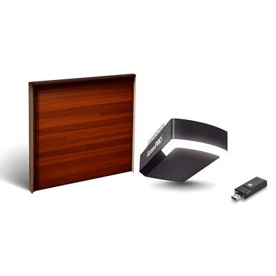 KIT COMPLETO Incluye /Puerta D/ Garage / APDOORGF 8×8 Pies / Lisa Linea Central / Color blanco / Insulada / Interfase ACCESSWIFI / Motor FS1000M / 1/2HP / Fuerte/Silencioso/Luz LED/Motor DC .
