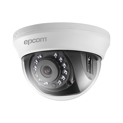 Domo TURBOHD 1 Megapixel (720p) / Gran Angular 92° / Lente 2.8 mm / Híbrida / IR Inteligente 20 mts / Interior