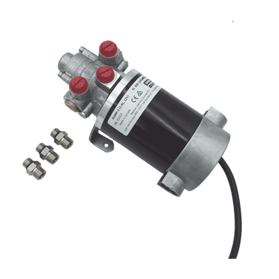 Bomba Hidráulica Reversible PUMP-3 / 12V DC / Flujo 1.6L (98 cu.in) por Minuto / Cilindro 160-550 cc (9.8 – 33.5 cu.in) / Conexiones ORB / Incluye 3 Adaptadores ORB-5 a 9/16 UNF / Compatible con SteadySteer