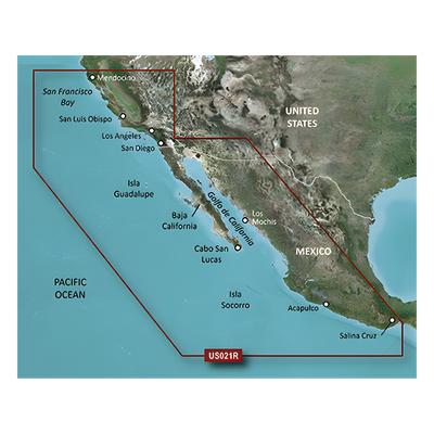 Mapa HXUS021R California – México.