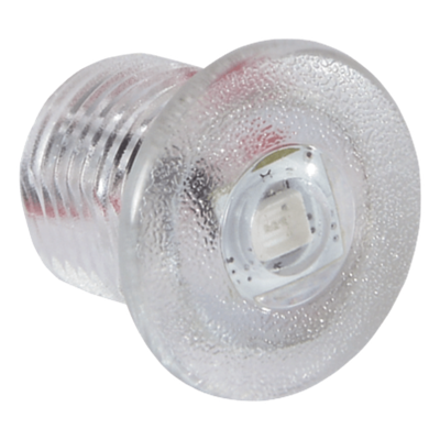 Luz led marina de cortesía serie Newt, emite luz de color rojo de 45 lúmenes, para uso exterior e interior, fabricado bajo norma de protección IP67.