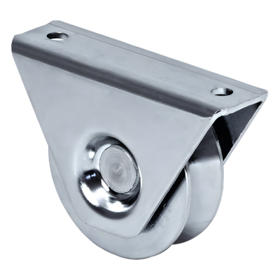 (325V-80) Rueda de 8 cm / Con Capacidad Para Puertas de Hasta 200 Kg / Para Montaje en Superficie / Canal Tipo «V»