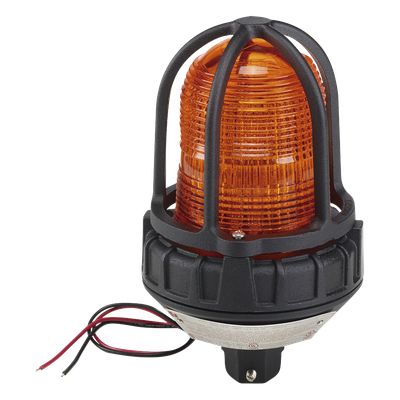 Luz estroboscópica para ubicaciónes peligrosas, montaje tipo tubo, 12-24 VCD, color Ámbar