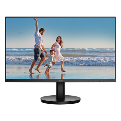 Monitor LED de 23.8″ VESA, Resolución 1920 x 1080 Pixeles, Entradas de Video VGA/HDMI. Panel VA LCD Backlight LED. Ultra Delgado