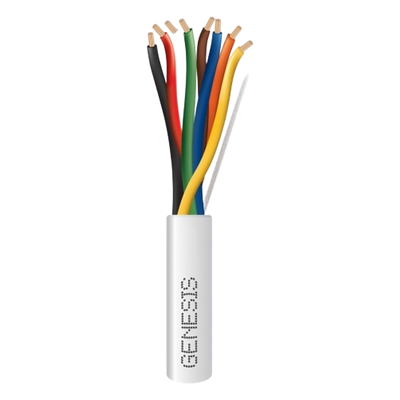 Carrete de 305 Metros (1000 Pies) / Cable de Cobre / 8 x 18 AWG / Plenum / Para Interior / Color Blanco / Para Aplicaciones de Alarmas de Intrusión/Control de Acceso/ Automatización / Interfonos y Tv Porteros