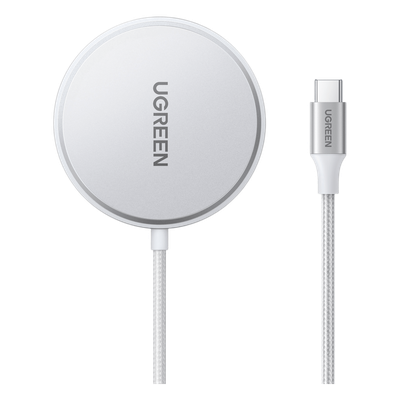 Cargador Inalámbrico Magnético 15W / Protocolo Qi 2 / USB-C 9V 2.2A / Eficiencia 83% / Protección Multinivel / Material PC+ABS+Aleación Aluminio / Cable 1.5m