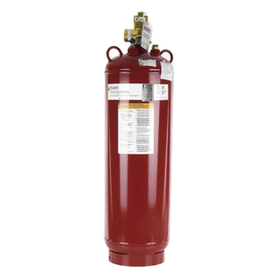 Cilindro con válvula de 350 lb de capacidad para sistema de extinción de agente limpio, con indicador de nivel de líquido, compatible con Kidde ECS-500 y ECS-500 Marine