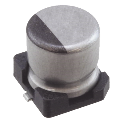 Capacitor Electrolítico de Aluminio de 1uF, 50V, 20% tipo SMD.
