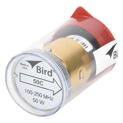 Elemento de 50 Watt en linea 7/8″ para Wattmetro BIRD 43 en Rango de Frecuencia de 100 a 250 MHz.