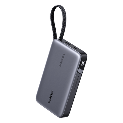 Power Bank 20000mAh con Cable Integrado / Carga Rápida 100W / USB-C PD 3.0 / 4 Celdas Li-ion / 72Wh / Carga Múltiple 145W / Compacto 139x80x27mm