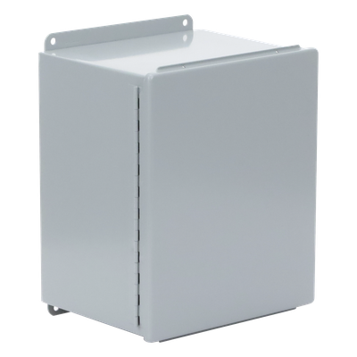 Gabinete de Bisagra Continua NEMA 12; IP66 de Uso en Intemperie, 305 x 254 x 203 mm, De Acero, Color Gris