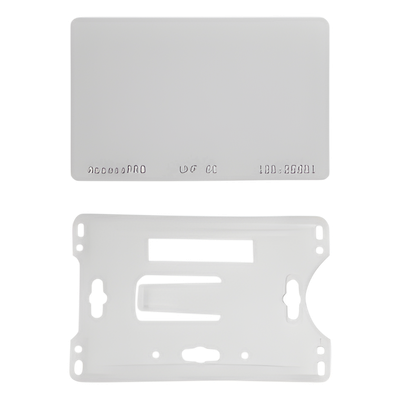 Kit de  Tag UHF tipo Tarjeta para lectoras de largo alcance 900 MHZ / EPC GEN 2 / ISO 18000 6C / No imprimible / Incluye porta tarjeta