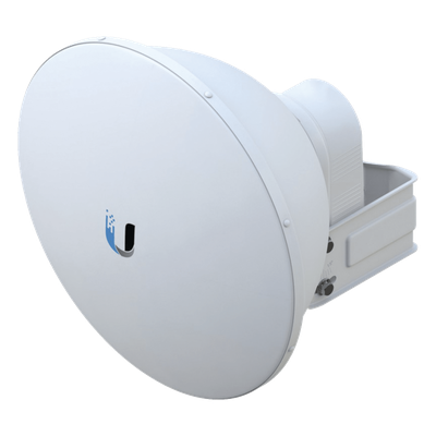 Antena Direccional airFiber X, ideal para enlaces Punto a Punto (PtP), frecuencia 5 GHz (5.1 – 5.9 GHz) de 23 dBi slant 45