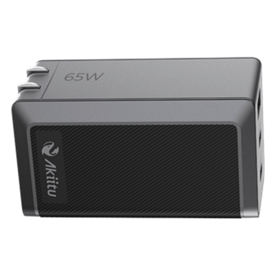 Cargador GaN III 65W / 3 Puertos USB-C y USB-A / PD 3.0 y QC 4.0 / Enchufe Plegable / Protección Integral 6 Capas / Powered by EZVIZ