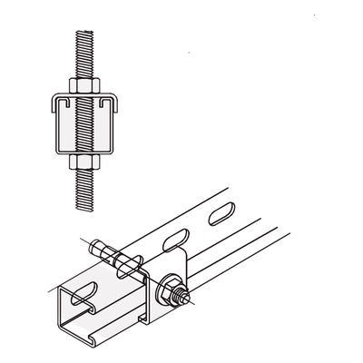 Tope Unicanal  «U» para Tornillo de  3/8″ ( 9.5 mm ).