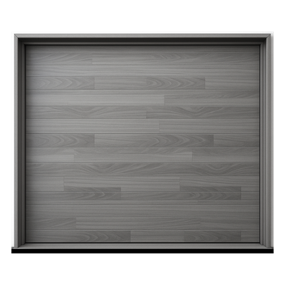 Puerta de Garage de Alta Calidad / Estilo Americano / Acabado Laminado PREMIUM / Color Gris / 18×9 Pies.