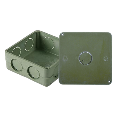 Caja Cuadrada y Tapa para Tubería PVC Conduit de 1″.
