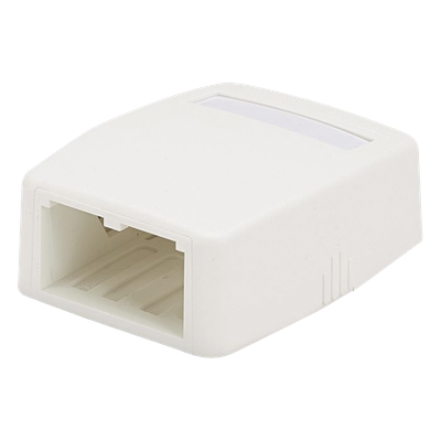 Caja de Montaje en Superficie, Para 2 Módulos Mini-Com, Color Blanco