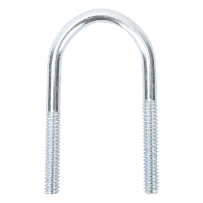 Abrazadera tipo U de 1 1/2″, con acabado Electro Zinc, no incluye tuercas y arandelas