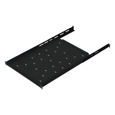 Charola Ajustable para Rack de 19″ de 4 postes de 1 Unidad de Espacio. Profundidad de 633 a 816 mm