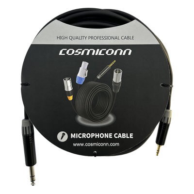 Cable 6.35mm a 3.5mm, conectores color negro MP3X-B – MTP3C-BG, length 5m